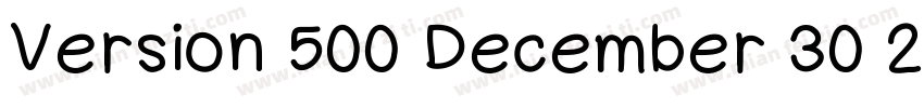 Version 500 December 30 2015字体转换